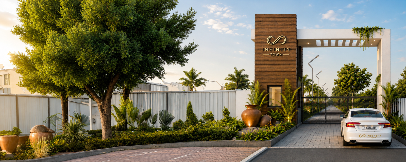 Infinity Town gated entrance, ECR Chennai